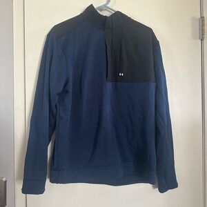 Under Armour Blue and Black 1/4 zip